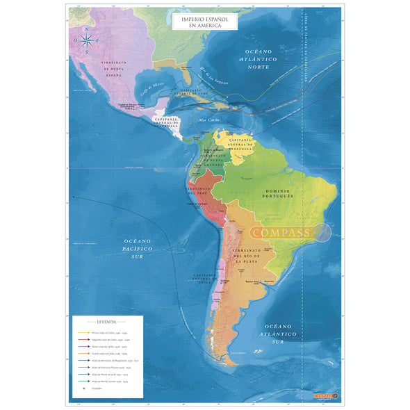Mapa Imperio Español en América