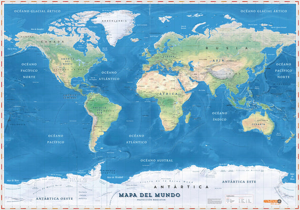 Planisferio Físico para enmarcar