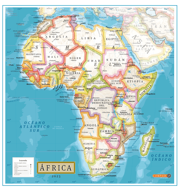 Mapa de África Gran Formato