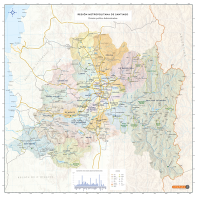 Mapa Región Metropolitana 1x1 mt pineable