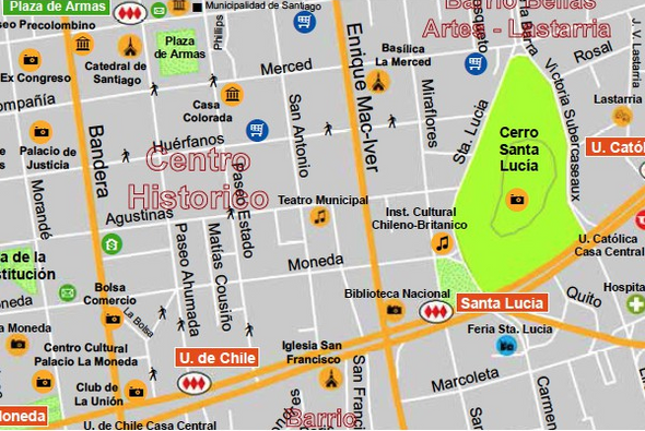 Mapa de Santiago