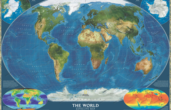 Mapa satelital del Mundo
