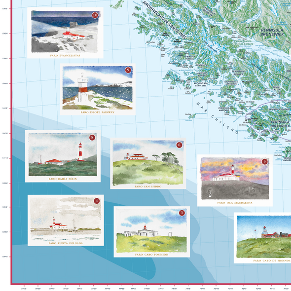 Mapa Faros del Fin del Mundo
