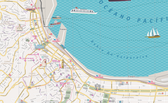 Mapa Turístico de Valparaíso Inglés/Español
