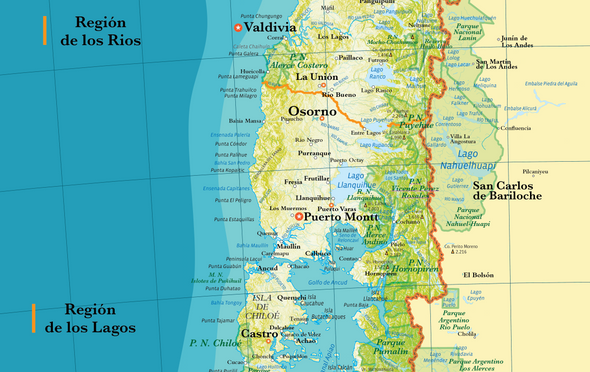 Mapa Chile de suelo (Físico)