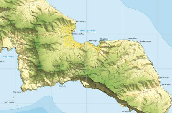 Mapa Robinson Crusoe