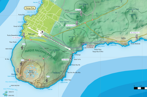 Mapa Isla de Pascua Rapa Nui