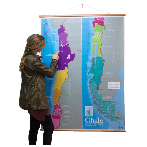 Mapa Político de Chile Gran Formato