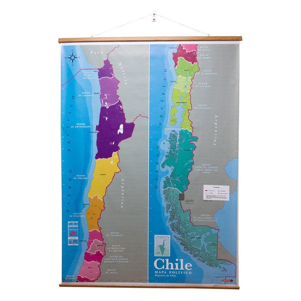 Mapa Político de Chile Gran Formato