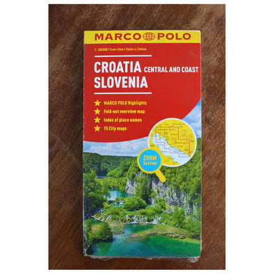 Mapa de Croacia y Eslovenia