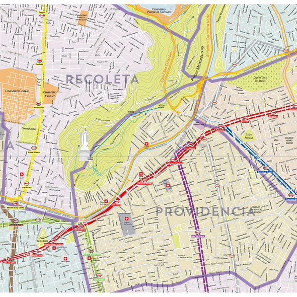 Mapa Gran Santiago 2x2 mt. adhesivo