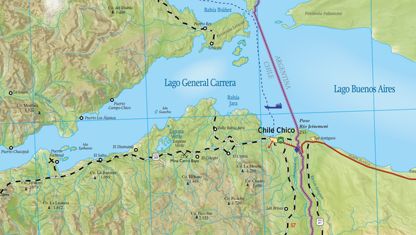 Mapa Lago General Carrera
