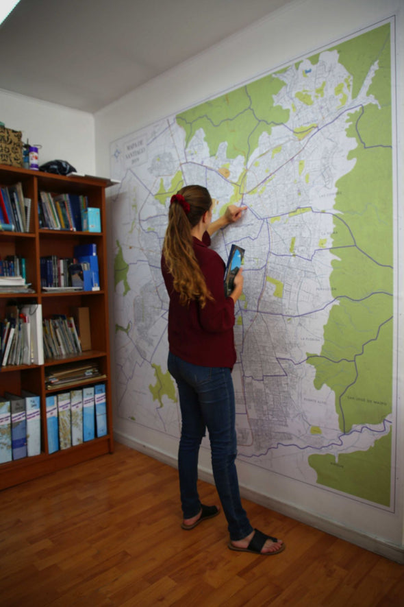 Mapa Gran Santiago 2x2 mt. adhesivo