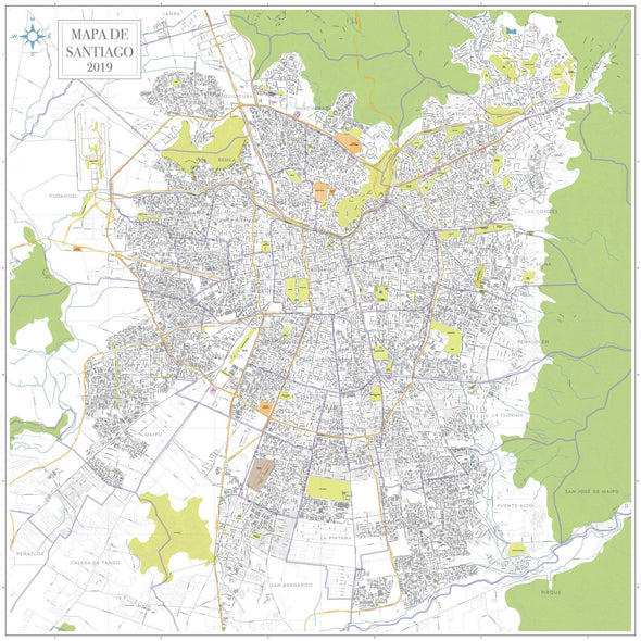 Mapa Gran Santiago 2x2 mt. adhesivo