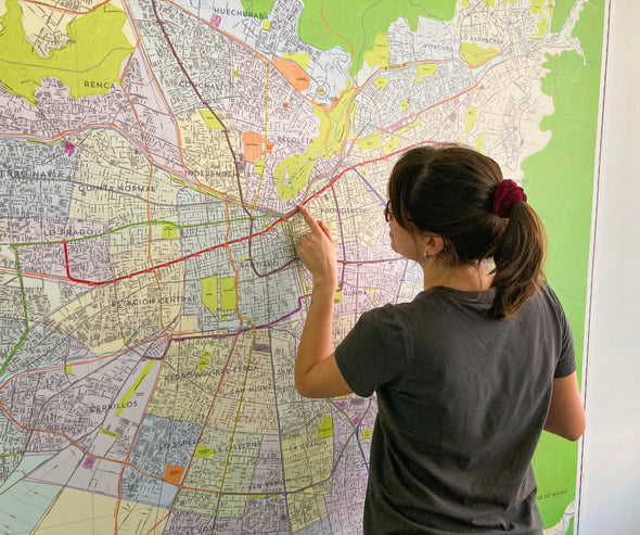 Mapa Gran Santiago 1,7x1,7 mt pineable
