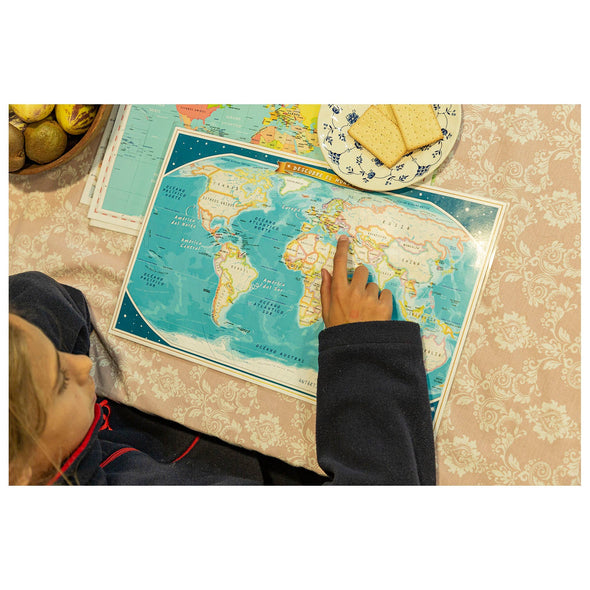 Individual educativo Mapa mundi físico