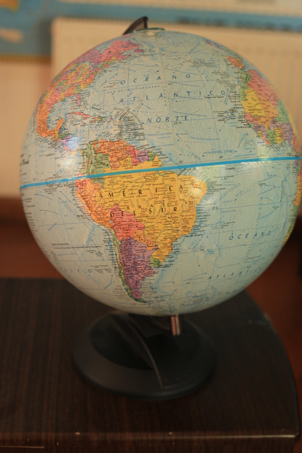 Globo Azul con base de plástico