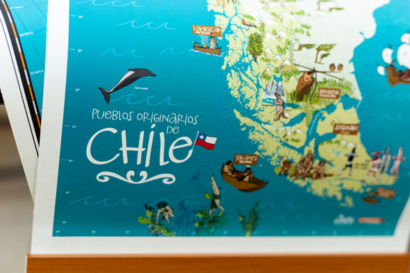 Chile Pueblos Originarios - impreso en género