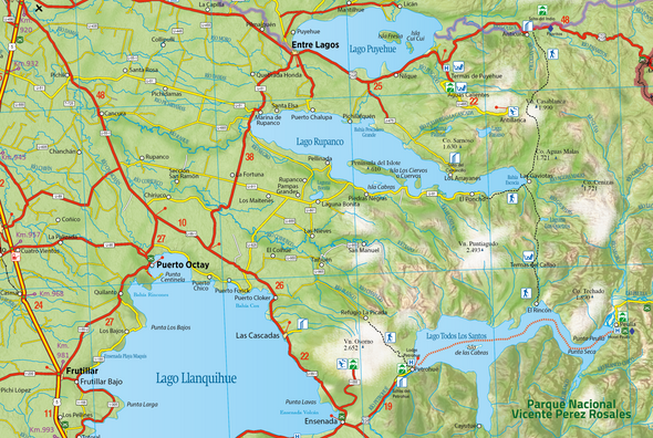 Mapa Lagos del Sur