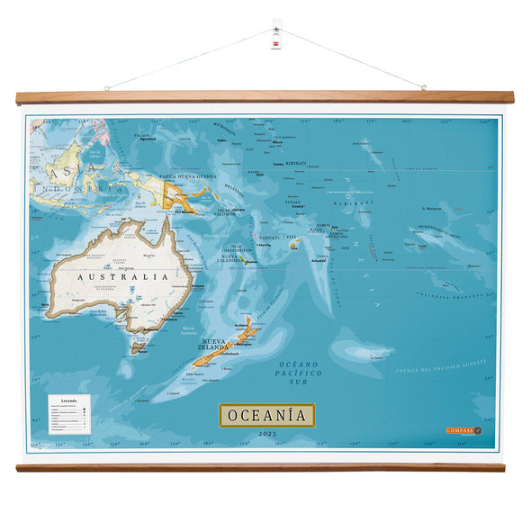 Mapa de Oceanía Gran Formato