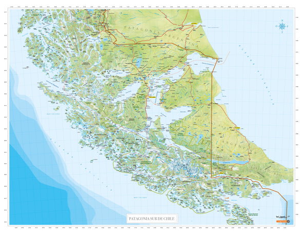 Mapa Patagonia Sur