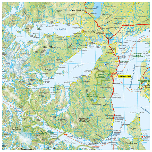 Mapa Patagonia Sur