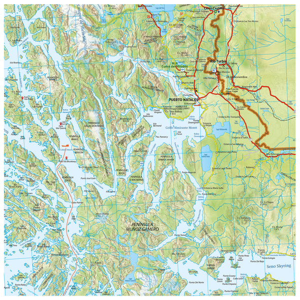 Mapa Patagonia Sur