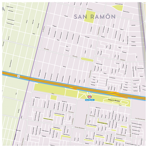 Mapa Comuna de San Ramón