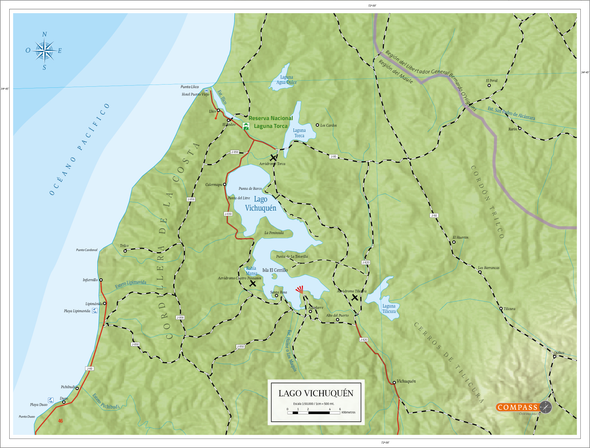 Mapa Lago Vichuquén