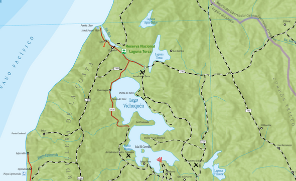 Mapa Lago Vichuquén