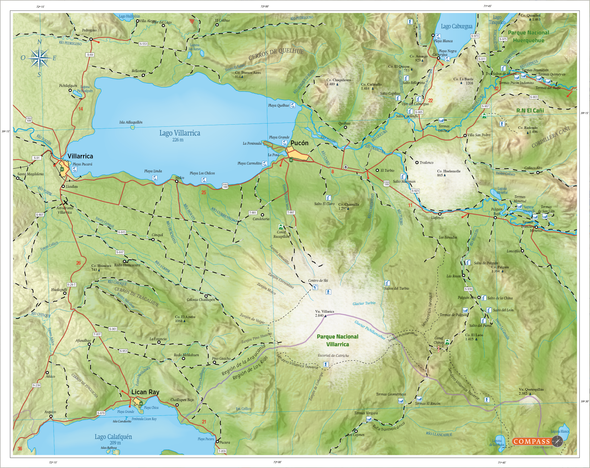Mapa Lago Villarrica