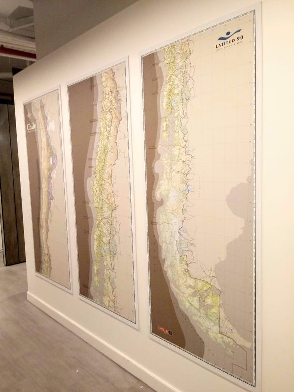 Mapa mural Latitud 90º