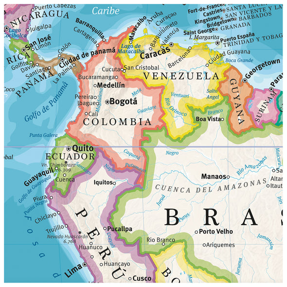 Mapa de América Gran Formato