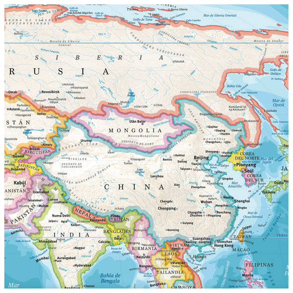 Mapa de Asia Gran Formato
