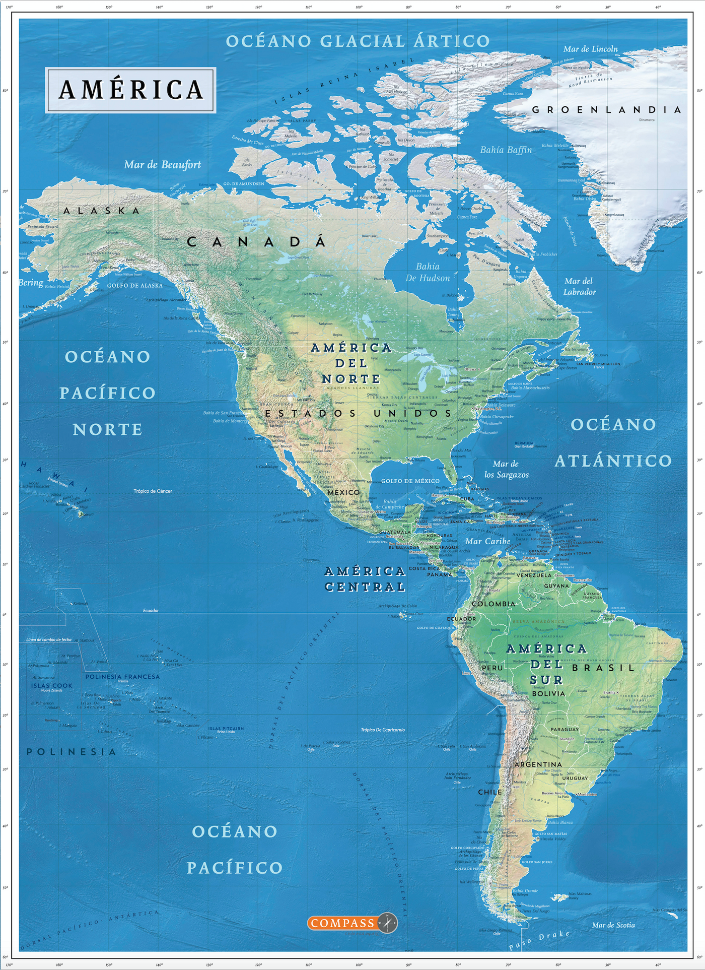 Mapa Geogr fico Pol tico De Am rica Latina Mapa Geogr fico Pol tico De Am rica Latina