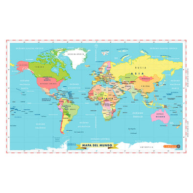 Individual educativo Mapa mundi político