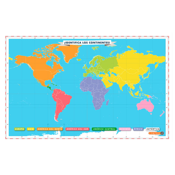 Individual educativo Mapa mundi político