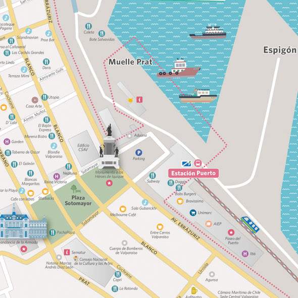Mapa Turístico de Valparaíso Inglés/Español