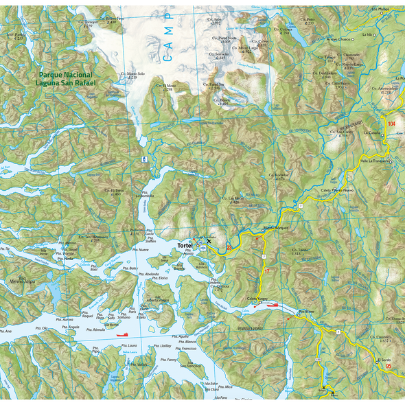 Mapa Patagonia Central