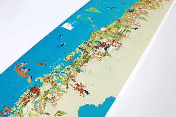 Mapa Ilustrado Pueblos Originarios de Chile