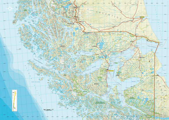 Mapa Copec Campos de Hielo y Torres del Paine (N° 8)