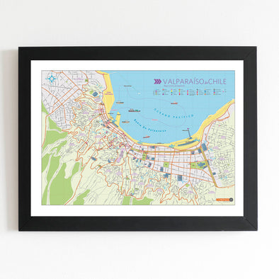 Mapa Valparaíso decorativo